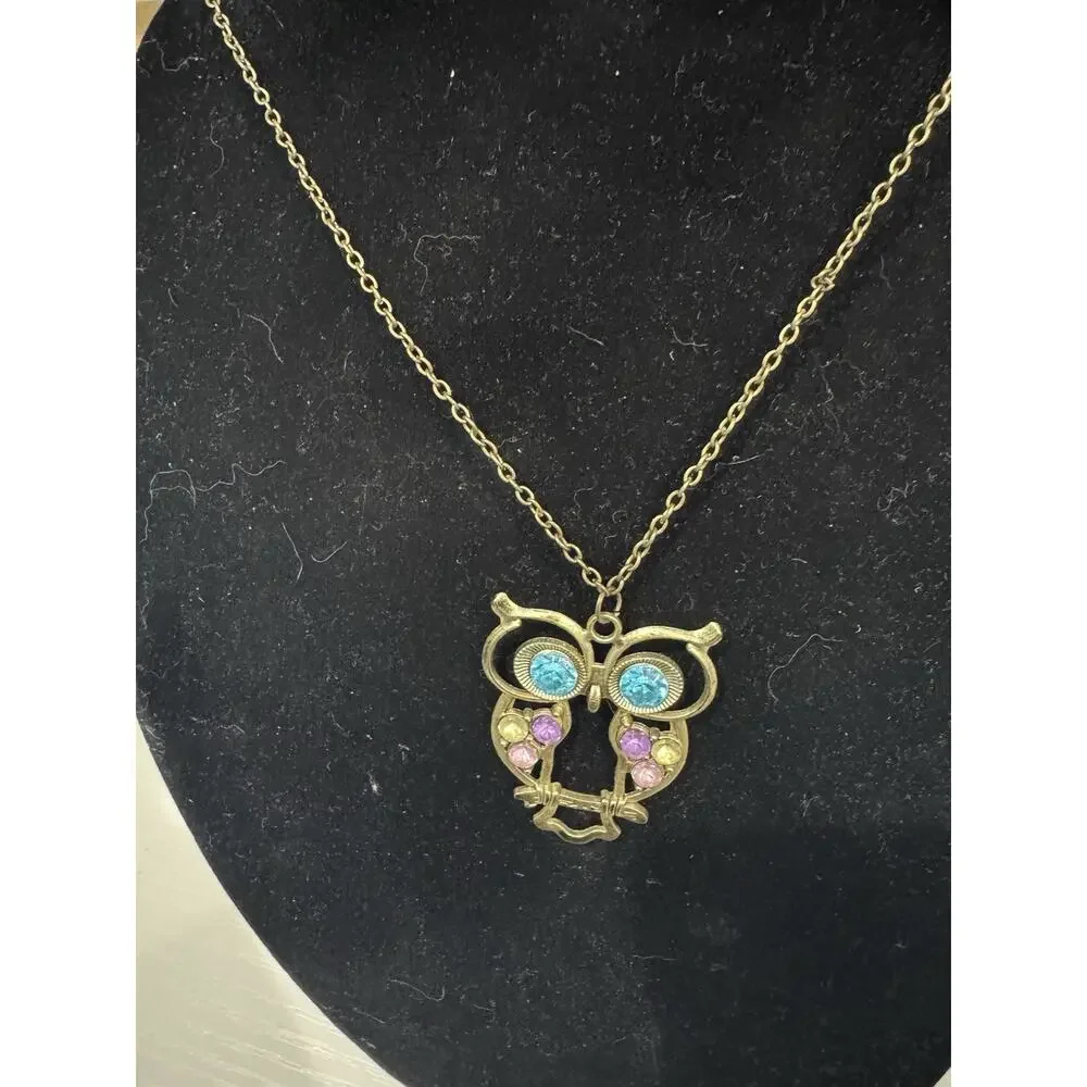 Awesome Retro Vintage Owl Necklace Bundle